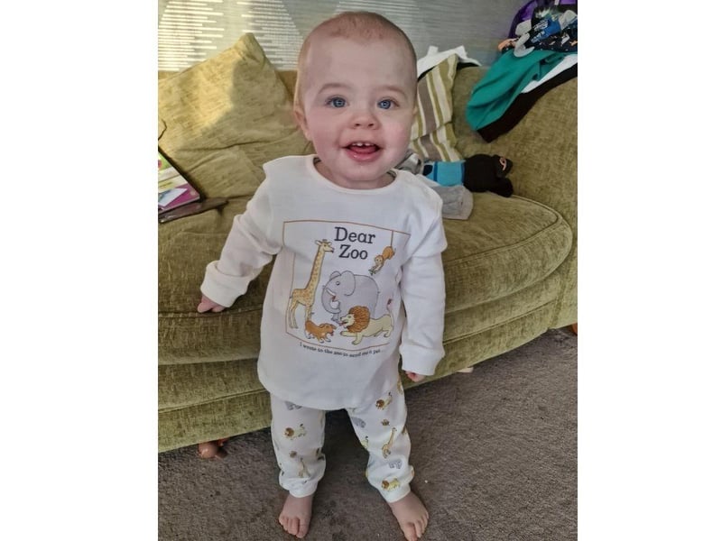 Little Max looks adorable in his Dear Zoo outfit.