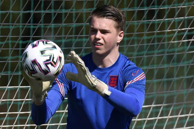 West Brom goalkeeper Josh Griffiths has been linked with a move to Pompey.   Picture: Photo by Jurij Kodrun/Getty Images