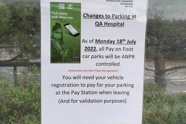 The sign up at the hospital. Picture: Des Kearley
