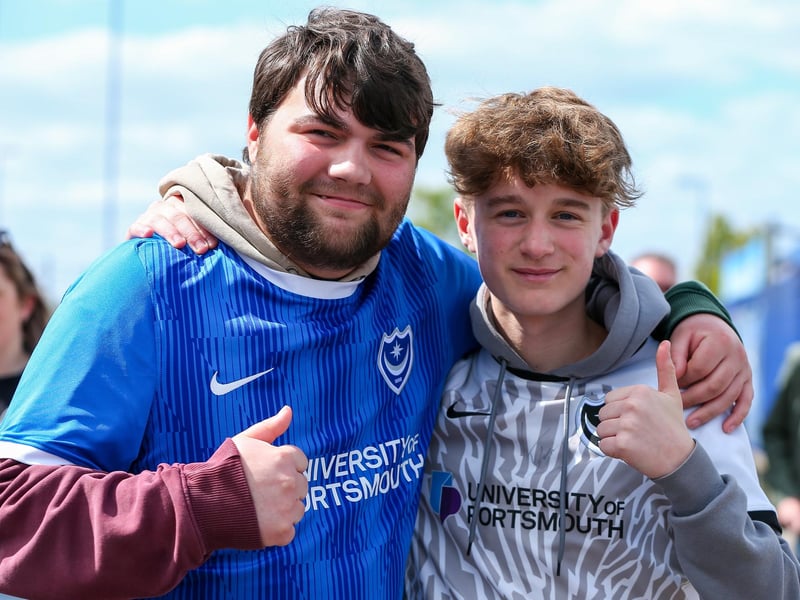 Pompey fans before the last home game of the season, Portsmouth v Wigan Athletic, at Fratton Park, PortsmouthPicture: Chris  Moorhouse (200424-029)
