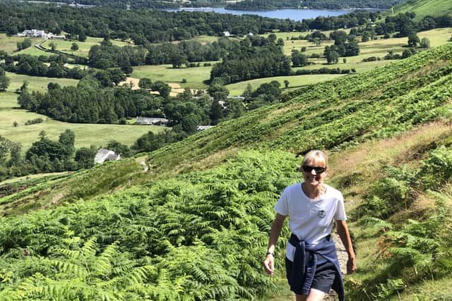 Author Kate Mosse on Causey Pike in the Lake District