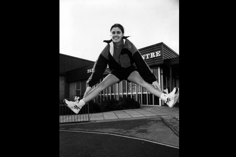 Recreation assistant at Fareham Leisure Centre, Sarah Richardson, who is hoping more ladies will join in their fun and fitness sessions in January 1995. The News PP782