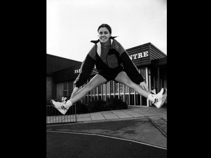 Recreation assistant at Fareham Leisure Centre, Sarah Richardson, who is hoping more ladies will join in their fun and fitness sessions in January 1995. The News PP782