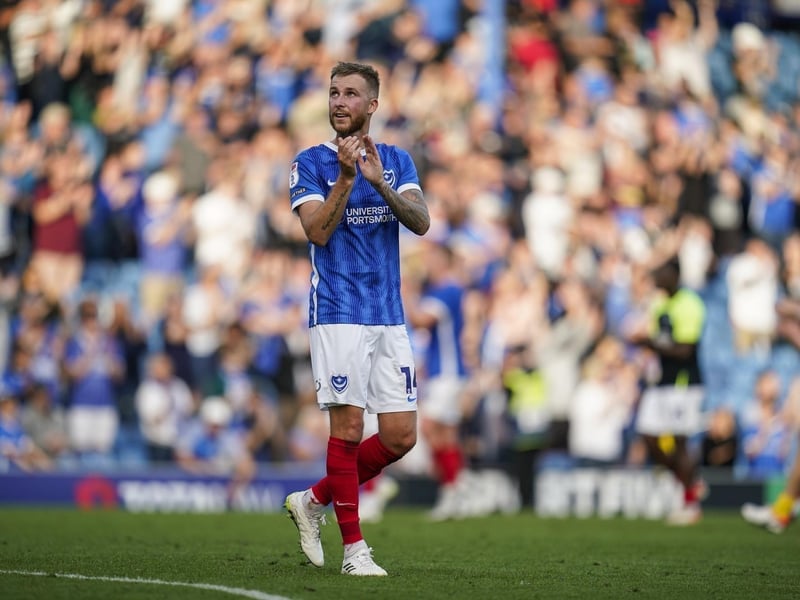(Replaced Tom Lowery on 62 mins)  Fits Pompey's system well, playing deep and keeping the ball ticking over.