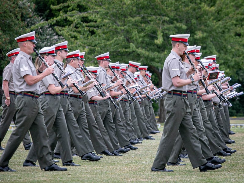 Royal Marines Band Service Beating Retreat Rehearsals on Whale Island, Portsmouth on Wednesday 3rd July 2024
Picture: Habibur Rahman