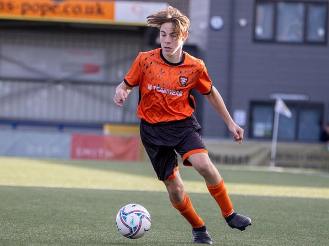 An AFC Portchester player. Picture by Alex Shute
