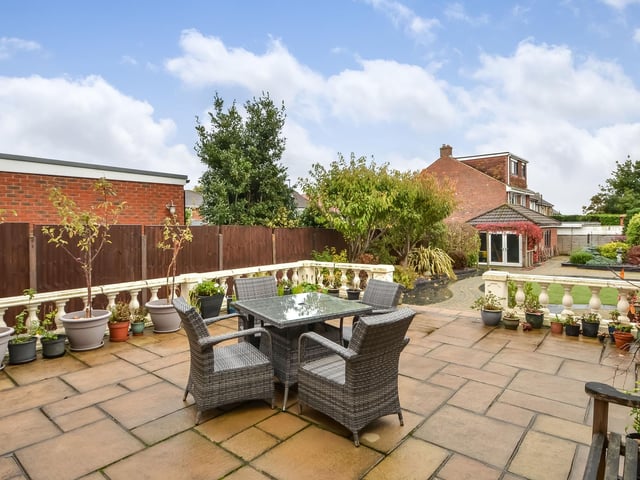 This semi-detached family home is on the market with a guide price of £725,000. It is listed by Fine and Country