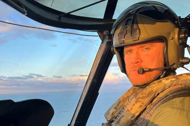 Lieutenant Rhodri Leyshon who died following a helicopter crash in The English Channel.