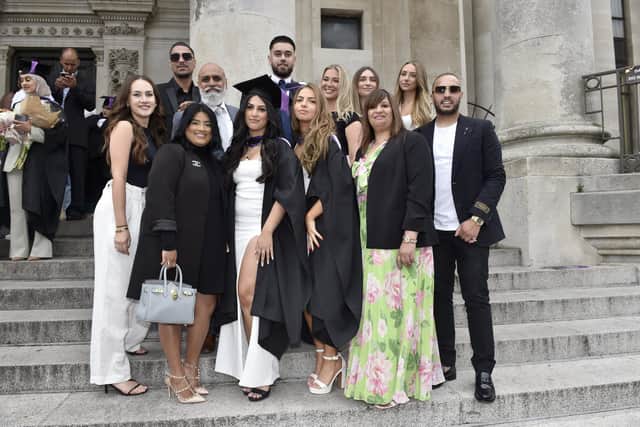 University of Portsmouth students graduating from business, leadership and human resource management at Portsmouth Guildhall on Monday, July 24.
Picture: Sarah Standing (240723-7027)