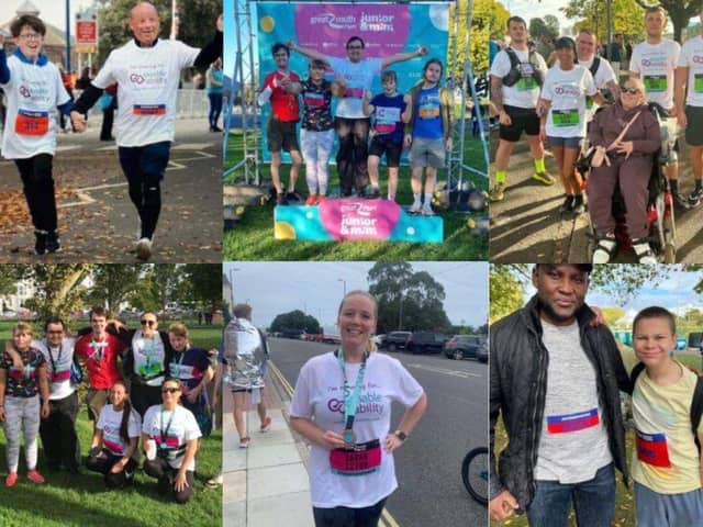 Some of the people that took part in The Great South Run for Enable Ability