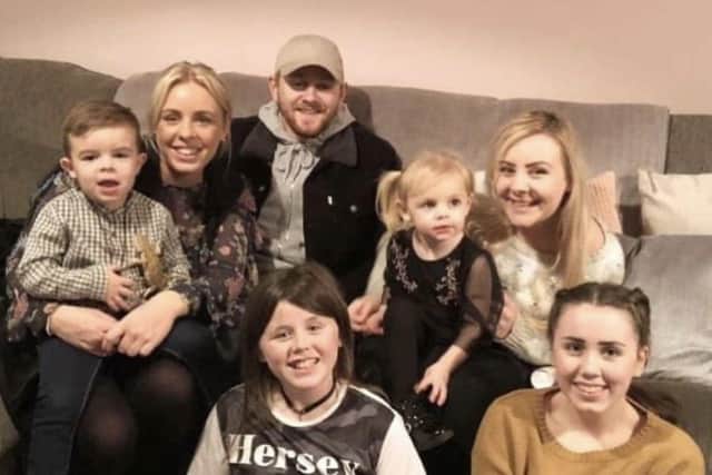 Left to right back row: Ralph, Danielle, Josh, Flo and Grace
Front row: Bailey and Shaine
