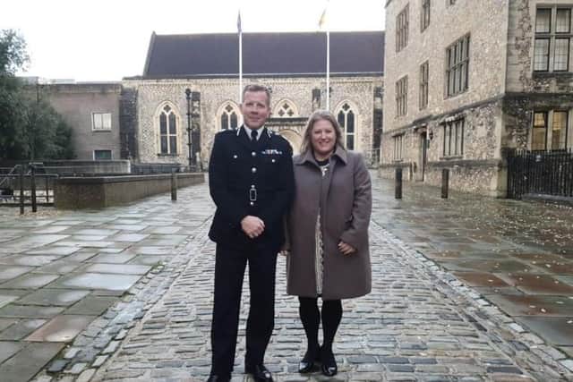 Chief Constable Scott Chilton and PCC Donna Jones
