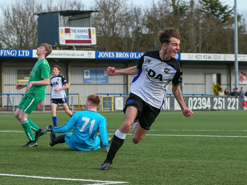 Jayden Woods celebrates his winning goal. Picture: Chris Moorhouse