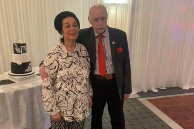 Derek and Colleen Collins, of North End, at their Diamond Wedding anniversary celebration.