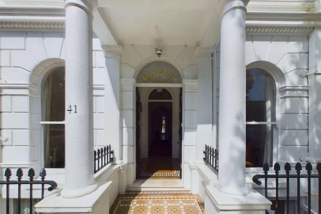 The listing says: "A historically important Grade II listed house that offers gracious living over four storeys comprising 6 double bedrooms, 3 shower/bathrooms, 5 reception rooms and 2 kitchens with an extensive rear courtyard garden, rear access for vehicles and off-street parking in a shared front drive."