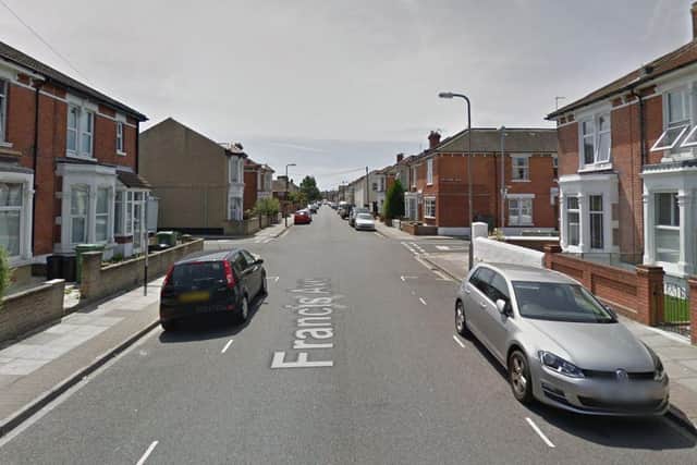 The arrests were made after a police chase ended in a car crash in Francis Avenue, Southsea. Picture: Google Street View