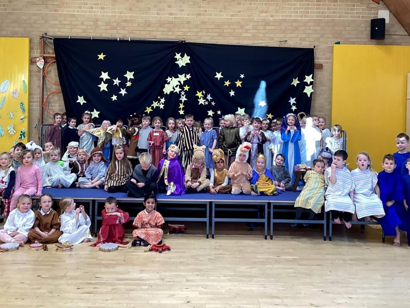 Year R Children at Fairfield Infant School in Havant did a performance of a 'King is Born' to their parents and relatives
