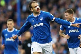 Brett Pitman started up front for Pompey Legends in the Lee Rigby Memorial Cup.   Picture: Joe Pepler/Digital South