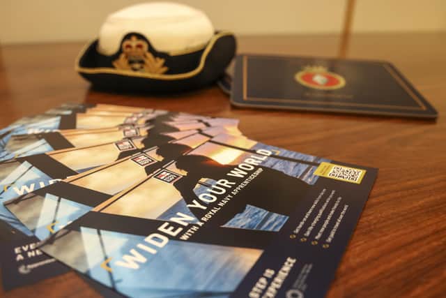 Pictured: Leaflet for the new launch of "Widen your world" apprenticeship campaign.