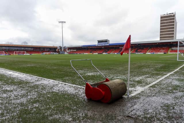 Pompey's League One encounter at Gresty Road on Saturday was called off an hour before kick-off. Picture: Daniel Chesterton/PinPep