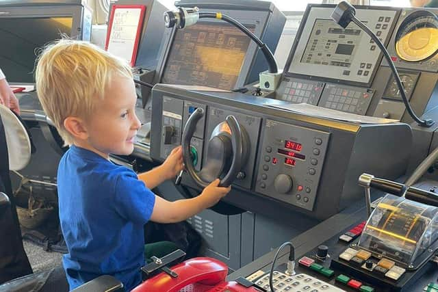 Children in Gibraltar pictured visiting the Portsmouth-based destroyer HMS Dragon. Photo: MoD Gibraltar/Twitter