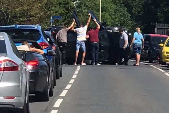 Accident at Purbrook Way. Picture: Tracy Saurin