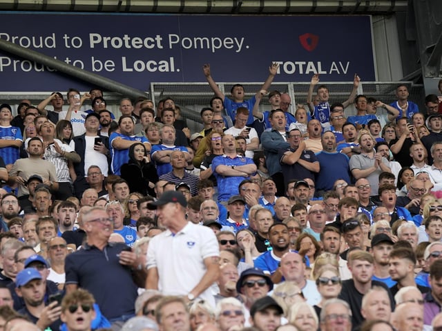 The game was Pompey's second home fixture in five days