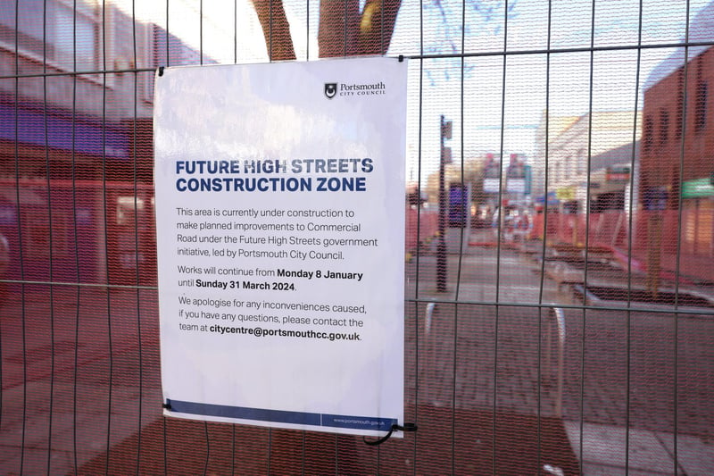 Improvement works going on in Commercial Road (the end outside Subway) and at the end of Charlotte Street in Portsmouth, Hampshire.

Monday 12th February 2024.

Picture: Sam Stephenson.