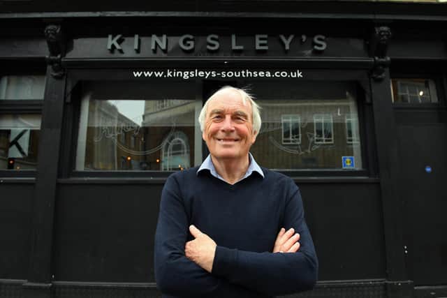 Steve Kingsley outside Kingsley's in Osborne Road, Southsea