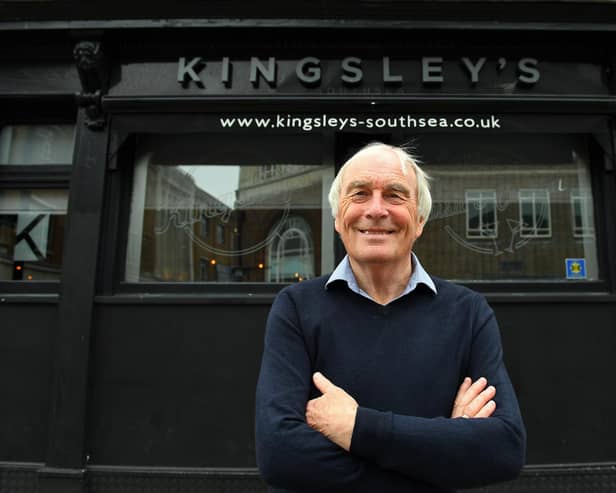 Steve Kingsley outside Kingsley's in Osborne Road, Southsea