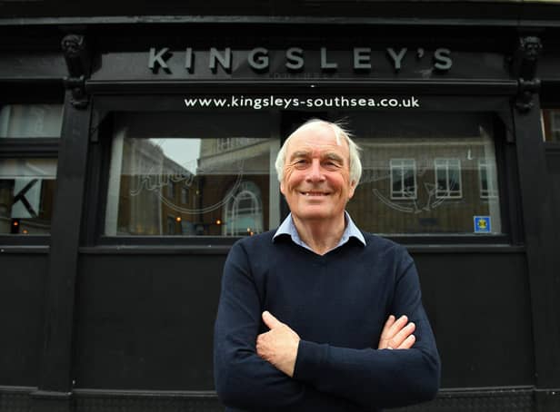 Steve Kingsley outside Kingsley's in Osborne Road, Southsea