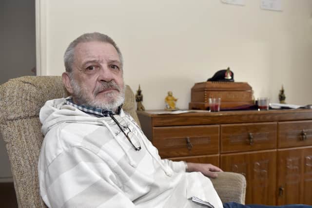 Residents at Raglan Court in Gosport, have been informed that they will experience their service charge and rent increase by a dramatic amount (about £80 roughly a week) and many are going to struggle paying this.
Pictured is: Veteran Martin Hulland.
Picture: Sarah Standing (070323-937)