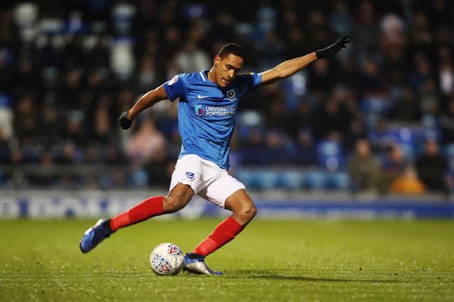 Portsmouth's Haji Mnoga photographed during the Checkatrade Trophy last season. Picture: PinPep Media / Joe Pepler