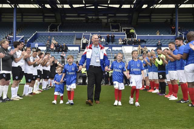 Pompey Legends v Alan Knight Celebrity XI in a charity fundraising match at Fratton Park on Bank Holiday Monday. Picture: Sarah Standing (050525-2704)