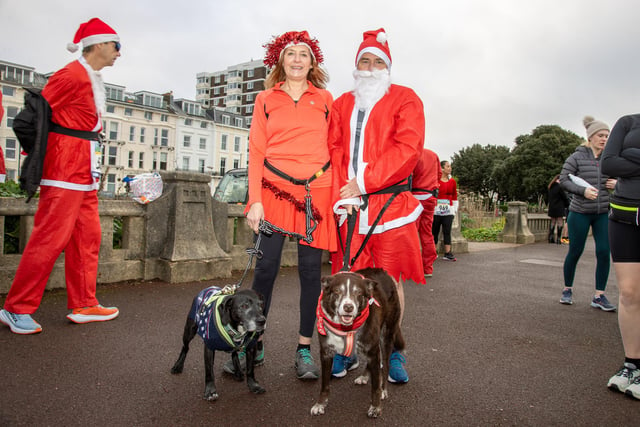 Pictured - Vikki and Steven, with dogs Woody and Manny from Fareham.