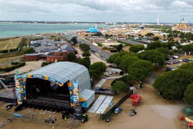 Castle Stage in the foreground with the comedy tent and Common Stage in the background Picture: IslandCity.UK