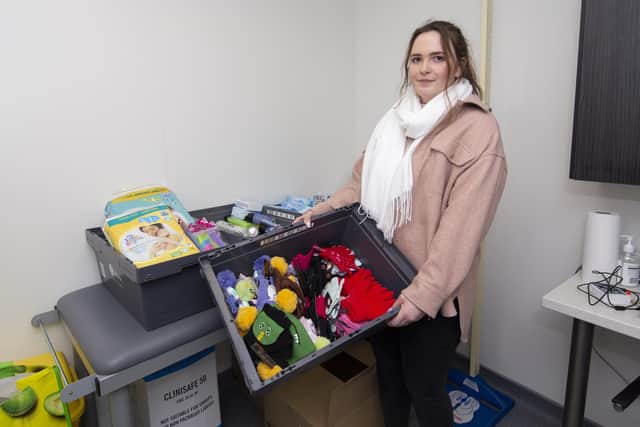 Laly's Pharmacy set up a donation campaign for Ukraine

Pictured: Georgia Davis with some of the donations at Laly's Pharmacy, Fratton, Portsmouth on 3 March 2022

Picture: Habibur Rahman