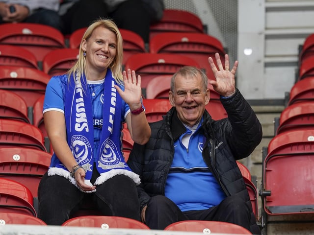 Enjoying Pompey's first trip back to Middlesbrough since August 2011.