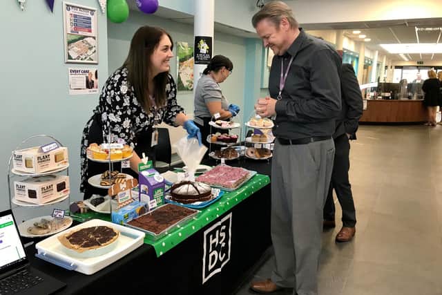 Community engagement manager Abi Summers and assistant principal vocational curriculum Paul Carter