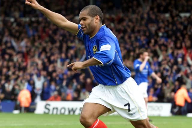 Kevin Harper in Pompey colours