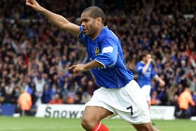 Kevin Harper in Pompey colours