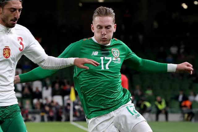 Ronan Curtis in action for the Republic of Ireland. Picture: PAUL FAITH/AFP/Getty Images)