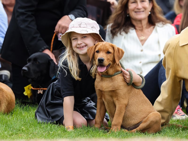 A view of the Labrador Parade at Goodwoof 2024, a dog event held at Goodwood Estate in Chichester. PA Photo. This year's event features a Labrador Parade, led by The Duke of Richmond, in celebration of the breed. Elsewhere at the event, visitors can try forest bathing, truffle hunting, watch top canine athletes in competition, enjoy wellness workshops and listen to talks from behavioural and veterinary experts. Picture credit should read: Matt Alexander/PA Media