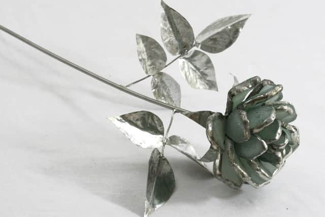 Seaglass Rose by Sara Le Gris Creative who will be at The Crafts in The Tower collaboration with Tonic Music for Mental Health on November 13, 2023