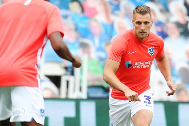 Pompey defender Lee Brown