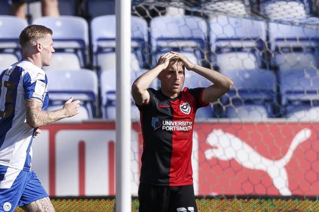 Joe Morrell puts his hands on his head. Picture: Daniel Chesterton/phcimages.com