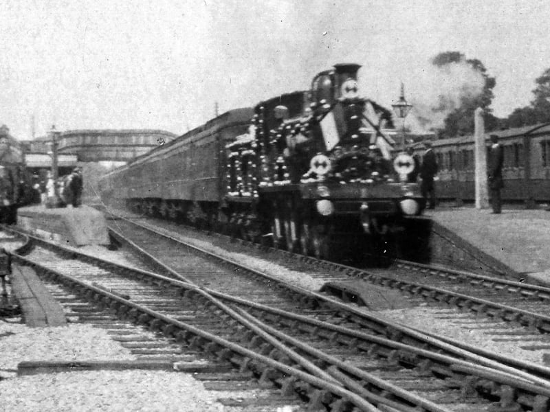 Entente Cordiale in 1905, the French Fleet visited and officers travelled to London in a specially decorated train. Picture: Barry Cox postcard collection