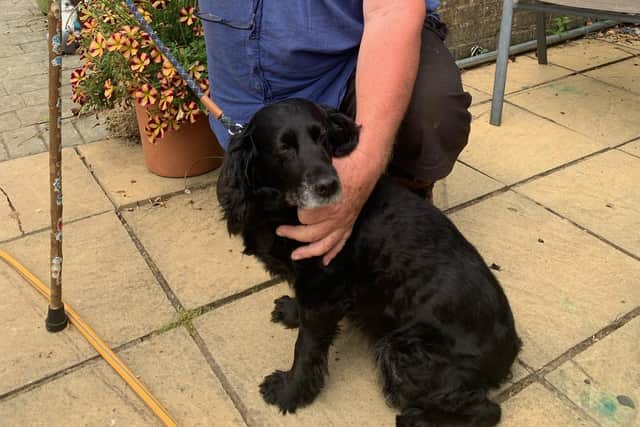 Gary Crosbie with dog Dizzy