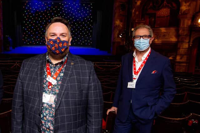Jack Edwards and Paul Woolf at the Kings Theatre. Picture: Habibur Rahman