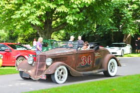 Car entering Custom and American Show